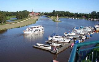 Der Bootshafen Barßel aus der Vogelperspektive