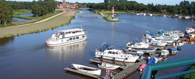 Der Bootshafen Barßel aus der Vogelperspektive