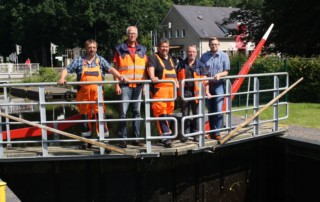 Foto von links: Ludger Thoben, Gregor Pekeler, Olaf Wolff, Carl-Heinz Coners, BM Nils Anhuth