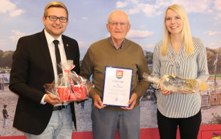 BM Nils Anhuth, Egon Schillemat und vom Ordnungsamt, Annette Juzewitz.