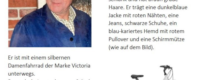 Flugblatt: Vermisstenanzeige Gerd Arntken
