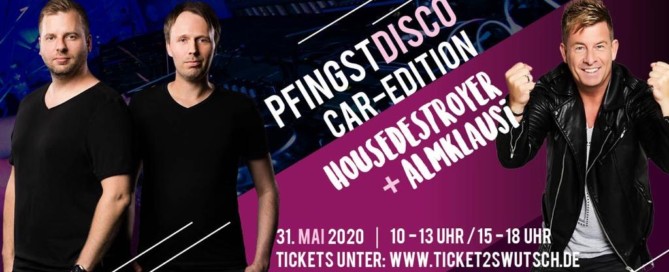 Veranstaltungsbanner der Pfingstdisco in der Car-Edition.