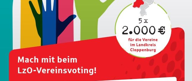 Flyer des LzO-Vereinsvotings. Weitere Informationen unter: lzo.com/vereinsvoting.