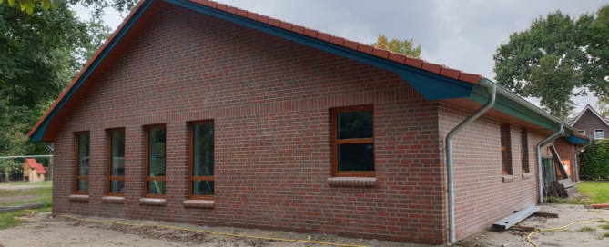 Aktueller Stand der Baumaßnahme beim Jona-Kindergarten in Elisabethfehn. Aufnahme: Peteres/Gemeinde Barßel