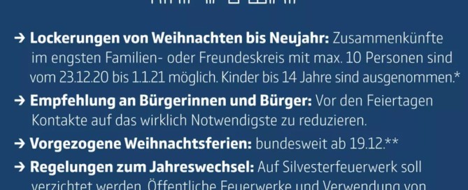 Bund-Länder-Beschluss zum Thema "Weihnachten und Silvester". Bildquelle: Bundesregierung