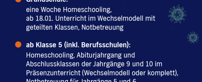 Corona-Regeln für Schulen und Kitas ab dem 11.01.2021. Bildquelle: NDR1 Niedersachsen