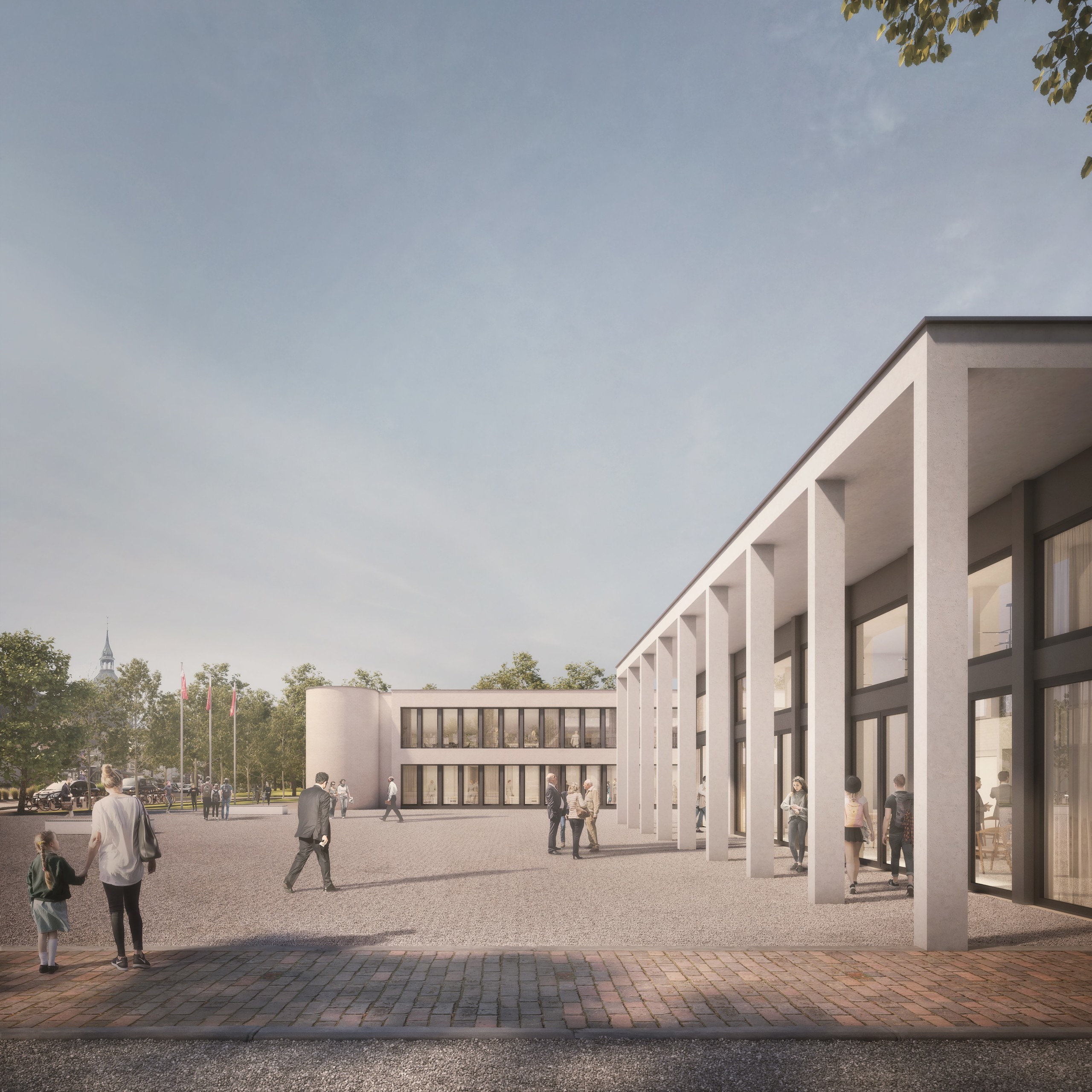 Perspektive-II-Neubau-Bürgerhaus-Verwaltungstrakt-Barssel